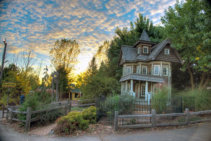 Goebbert's Farm fall festival attractions and haunted barn in South Barrington, IL