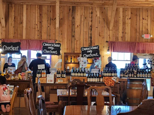 Farm store and market displays at Abbey Farms